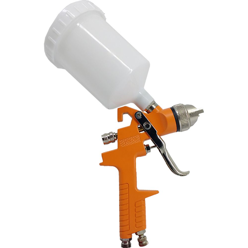 Pistola de pintura média produção HVLP bico 1,4mm caneca plástica