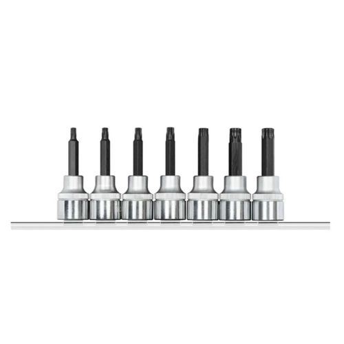 Jogo de Soquete Torx Longo Encaixe de 1/2 com 7peças - R62458007 - Gedore Red