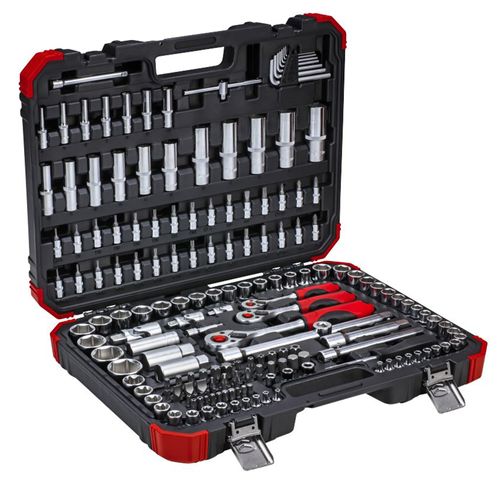 Jogo de Soquete Sextavado Encaixe  1/4 - 3/8 - 1/2 Kit 172 peças - R45603172 - Gedore Red